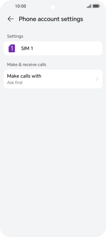 Press the name of the SIM.