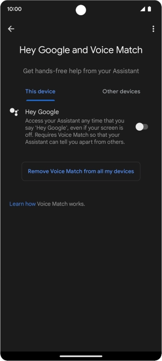 Press the indicator next to 