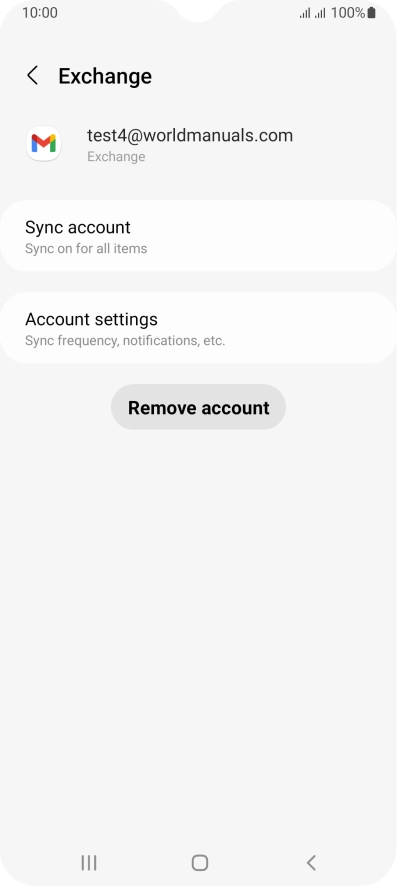 Press Remove account.
