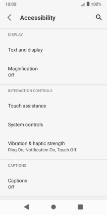 Press the menu items below DISPLAY and follow the instructions on the screen to select the required settings.