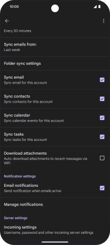 Press the field next to 