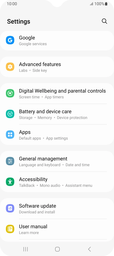 Press Software update.