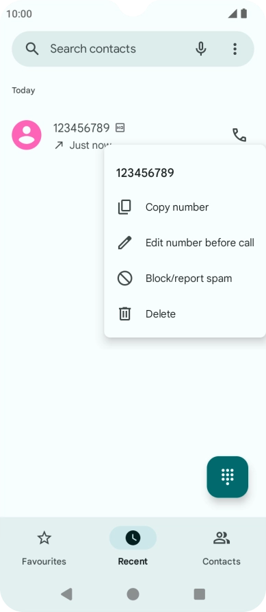 Press Block/report spam.