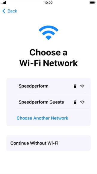 Press the required Wi-Fi network.