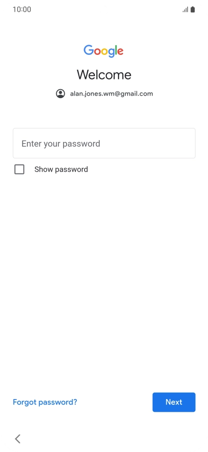 Press the field below 