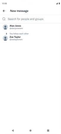 Press the search field.