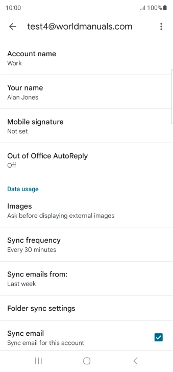 Press Account name and key in the required name.
