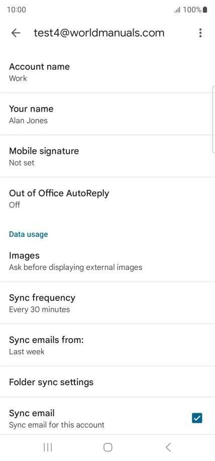 Press Account name and key in the required name.