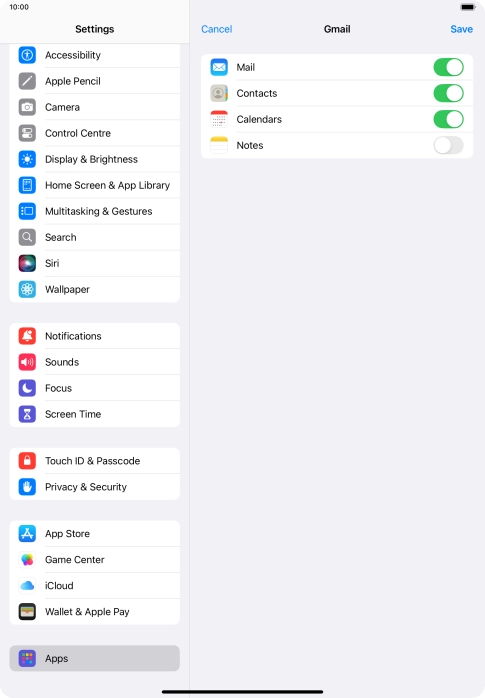 If this screen is displayed, you email account has been recognised and set up automatically. Follow the instructions on the screen to key in more information and finish setting up your tablet.