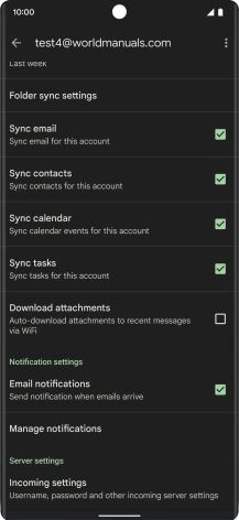 Press the field next to 