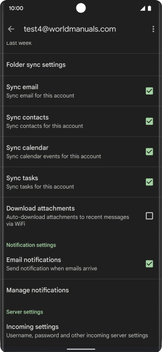 Press the field next to 