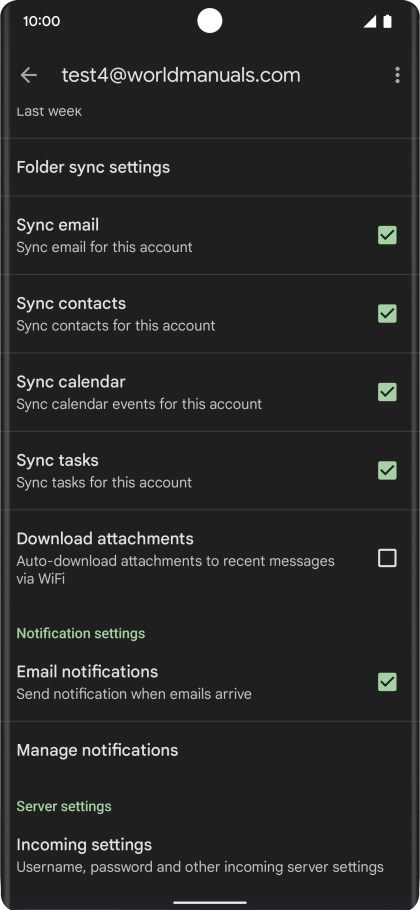 Press the field next to 