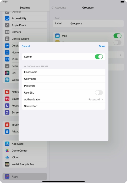 Press the indicator next to 