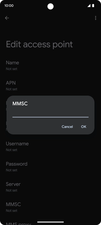 Key in http://mms.vodafone.co.uk/servlets/mms and press OK.