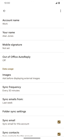 Press Account name and key in the required name.