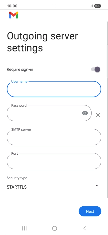 Press the field below 