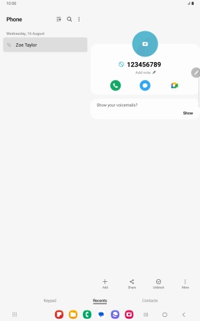 Press the Home key to return to the home screen.