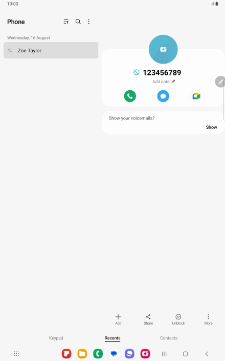 Press the Home key to return to the home screen.