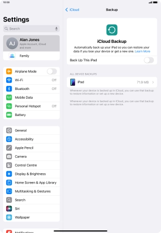 Press the indicator next to 