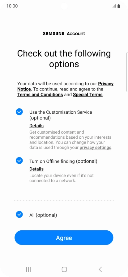 Press Agree. Press Agree.
