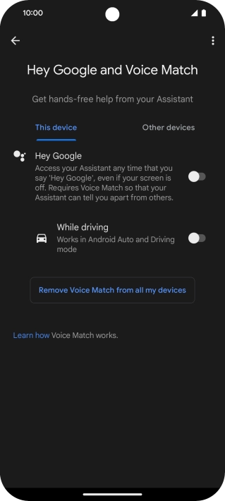 Press the indicator next to 