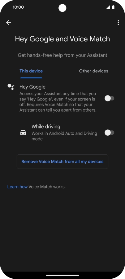 Press the indicator next to 