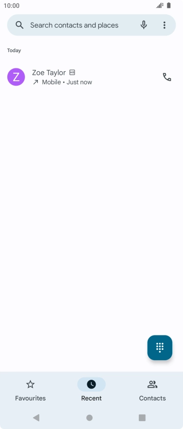 Press and hold the required phone number.