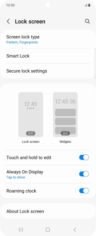 Press Screen lock type and key in the additional phone lock code you created earlier.