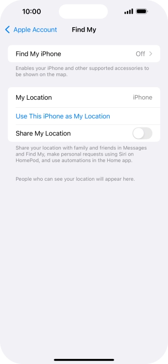 Press Find My iPhone. Press Find My iPhone.