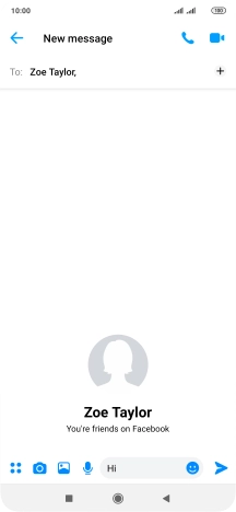 Write the required message and press the send icon.