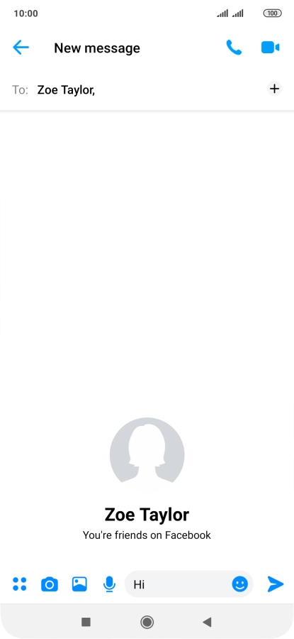 Write the required message and press the send icon.