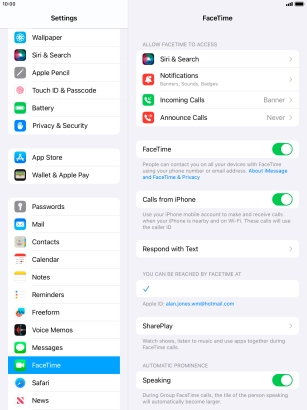 Press the indicator next to 