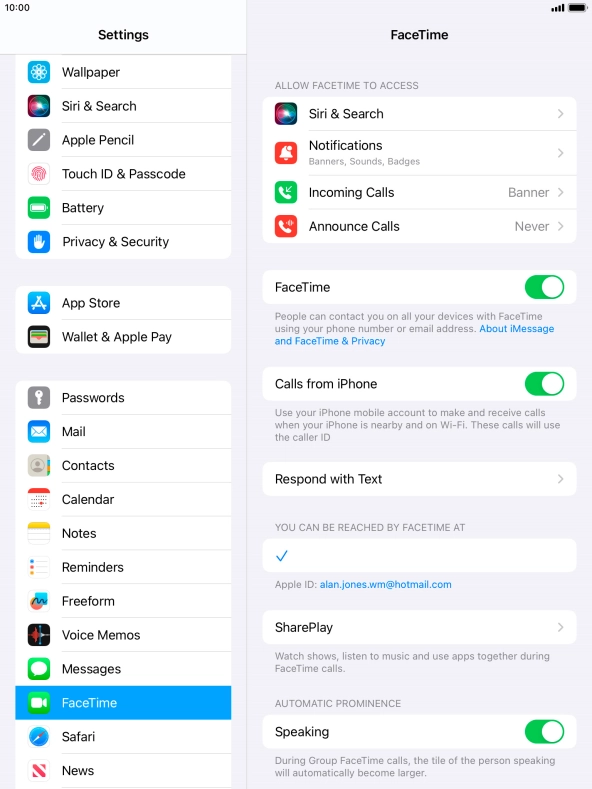 Press the indicator next to 