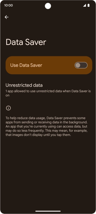 Press the indicator next to 
