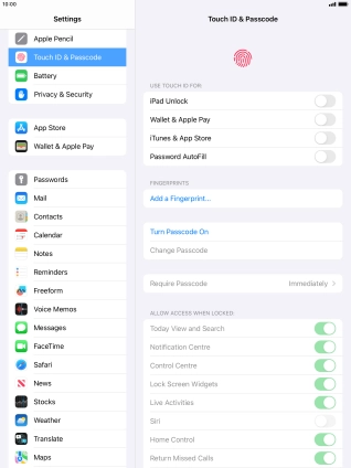 Press Add a Fingerprint... and follow the instructions on the screen to add your fingerprint. Press Add a Fingerprint... and follow the instructions on the screen to add your fingerprint.