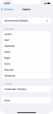 Press the required setting to turn on the function.