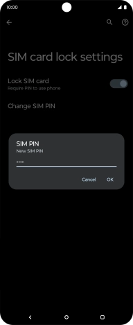 Key in a new four-digit PIN and press OK. Key in a new four-digit PIN and press OK.