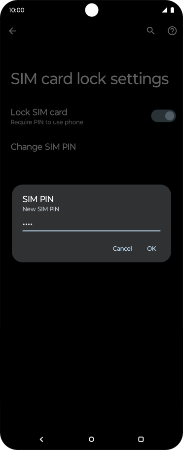 Key in a new four-digit PIN and press OK. Key in a new four-digit PIN and press OK.