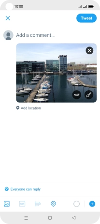 Press the text input field.