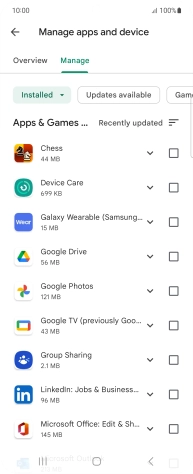 Press the required app. Press the required app.