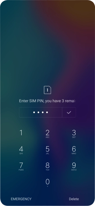 If you're asked to key in your PIN, do so and press the confirm icon.