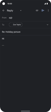 Write the required text and press the send icon.