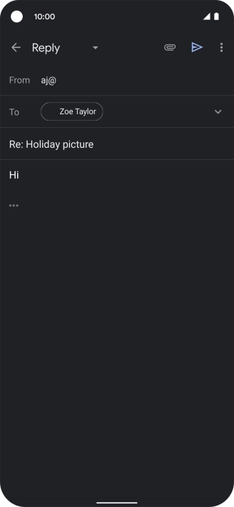 Write the required text and press the send icon.
