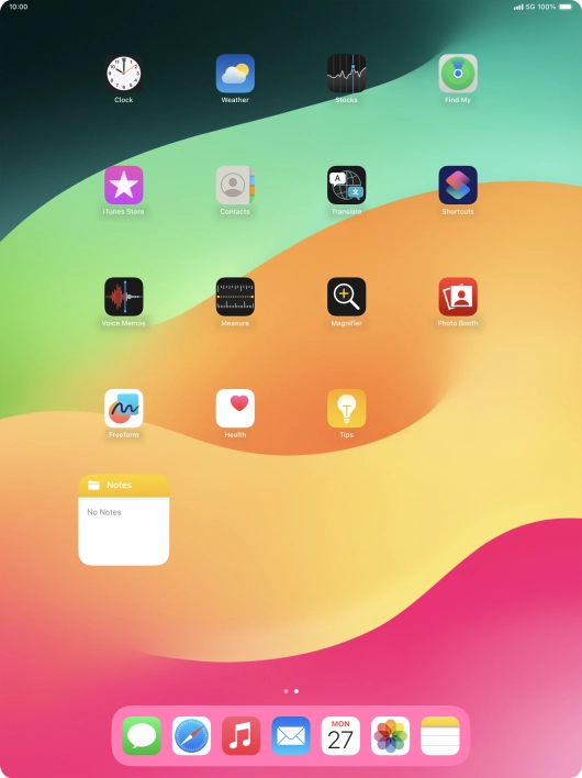 If you're using a Widget Stack: slide up or down on the stack to select the required widget. If you're using a Widget Stack: slide up or down on the stack to select the required widget.