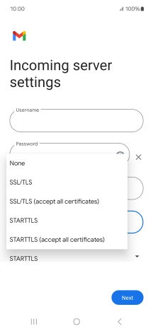 Press SSL/TLS. Press SSL/TLS.