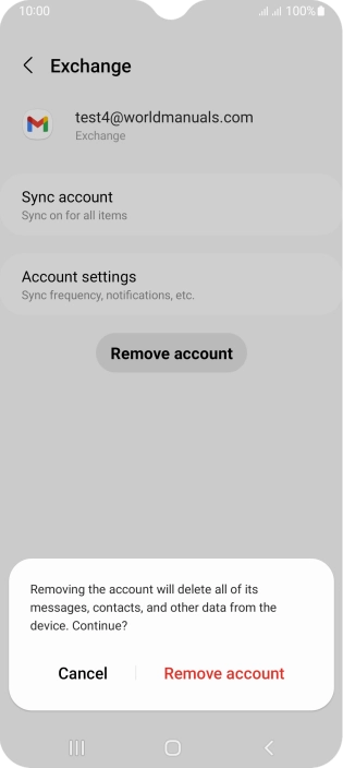 Press Remove account.