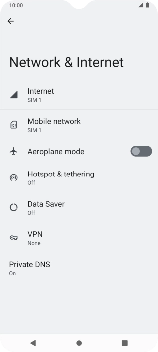 Press Mobile network.