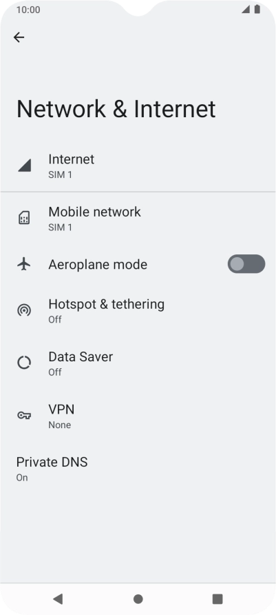 Press Mobile network.
