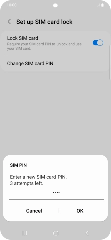 Key in a new four-digit PIN and press OK.