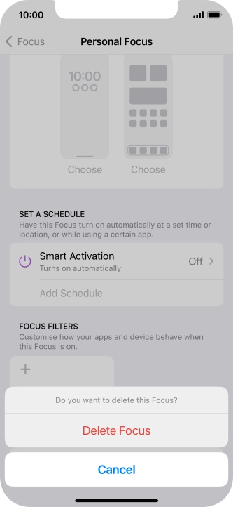 Press Delete Focus. Press Delete Focus.